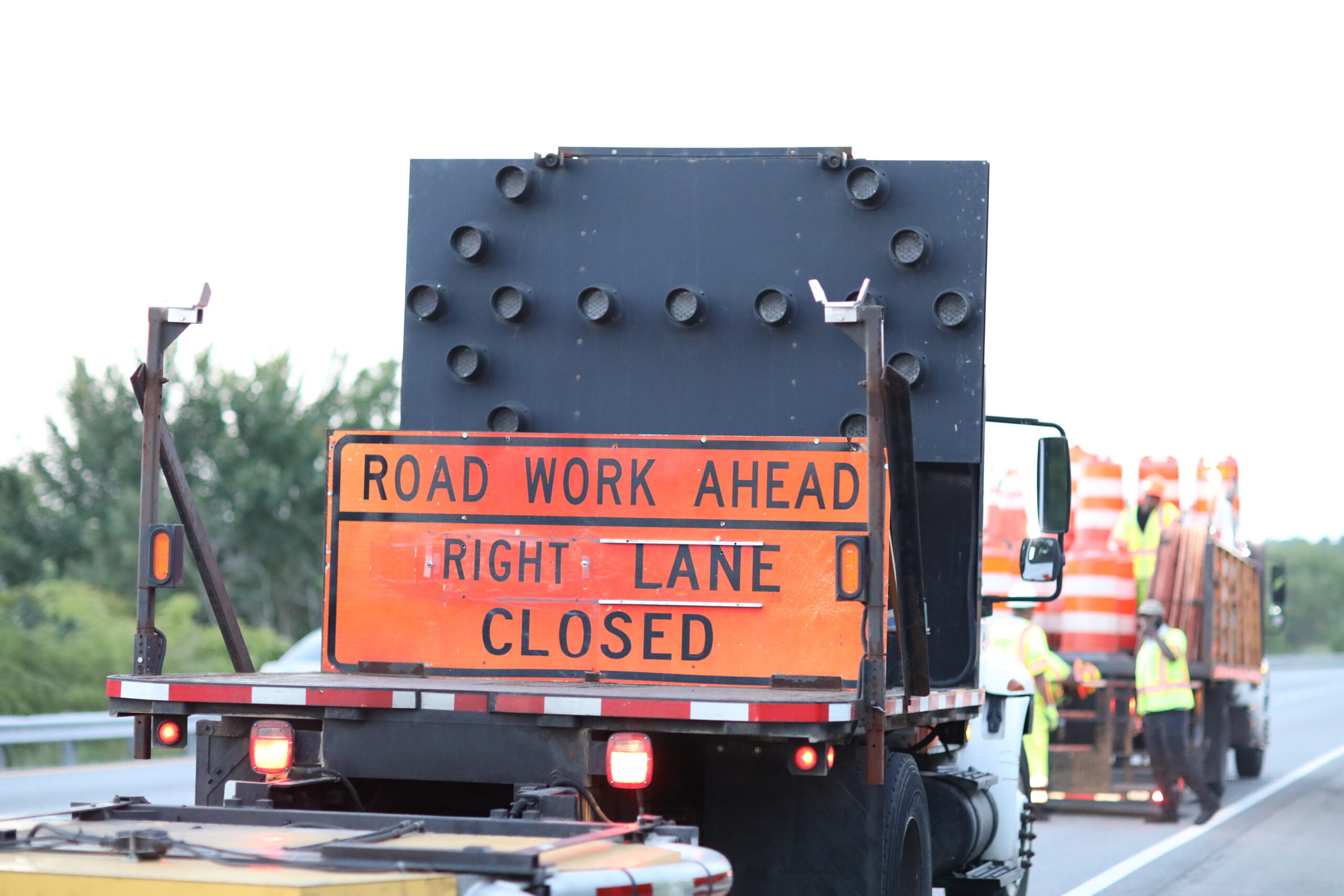 work truck used for traffic control in Hampton Roads